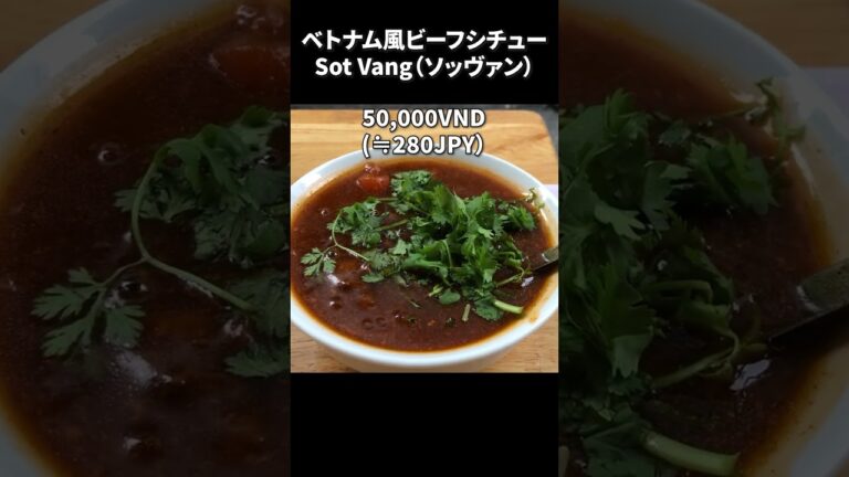 パクチーとビーフシチューって実は超合う⁉絶品Sot Vang（ベトナム風ビーフシチュー）を提供するバインミー屋さん【Banh Mi Tram】#shorts