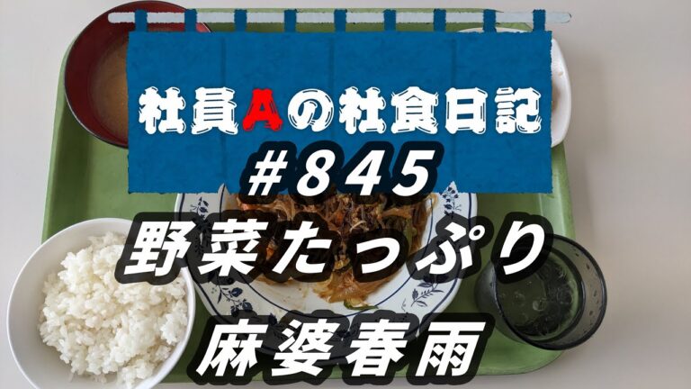 【社食日記】野菜たっぷり麻婆春雨【サラメシNo.0845】