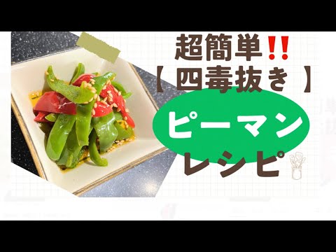 四毒抜きレシピ【ピーマンの蒸しびたし】