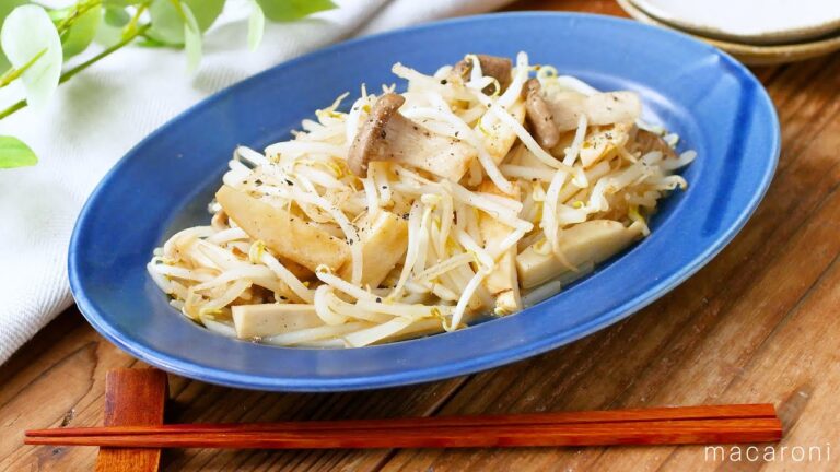 【もやしとエリンギのガリバタ炒め】食材2つで完成！食材はもやしとエリンギの2つだけ♪｜macaroni（マカロニ）
