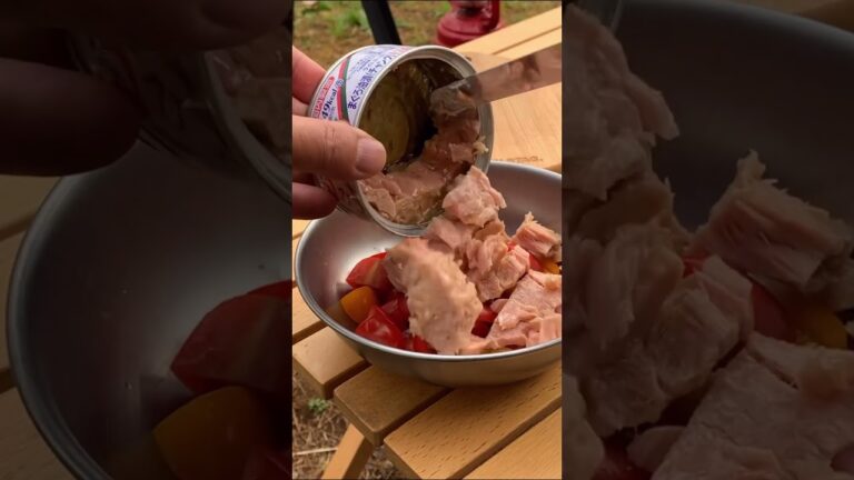 ツナとトマトのブルスケッタ、マスカルポーネチーズのせ。#shorts