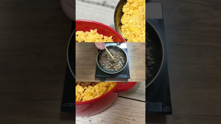 簡単ひき肉そぼろの作り方／合い挽き肉／ぶた／とりのひき肉／お弁当のおかず／そぼろ丼