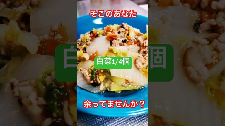 白菜と豚ひき肉のコク旨味噌炒め #shorts #料理
