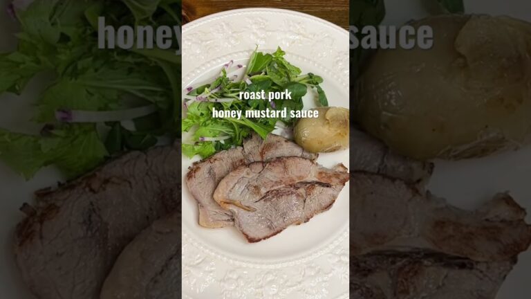 ローストポーク　ハニーマスタードソース　roast pork honey mustard sauce 作り方は配信してます　I will send you how to make it