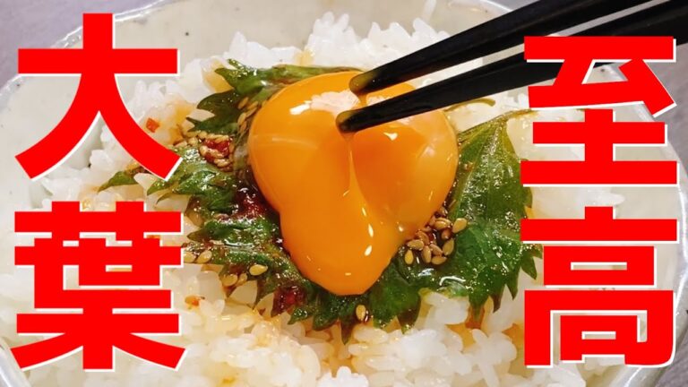 ただ漬けるだけ!!『至高のやみつきピリ辛大葉漬け』これ以上の簡単、安い、旨い、究極のご飯のお供を僕たちは知らない…。Marinated SHISO[Japanese basil]