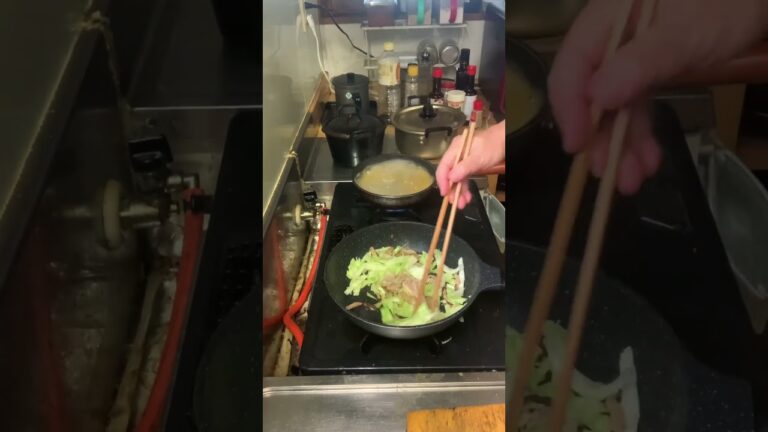 豚肉とキャベツのパスタが想像以上に美味すぎた　#パスタ #ペペロンチーノ