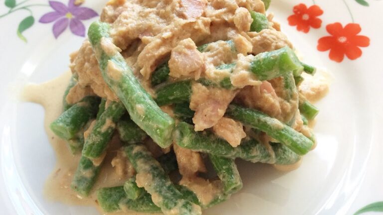 いんげんの和風ツナマヨサラダ