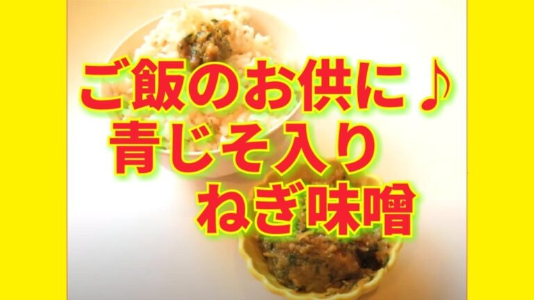 ★レシピ動画★あったかご飯のお供にピッタリ！簡単青じそ入りねぎ味噌★【hirokoh(ひろこぉ)のおだいどこ】