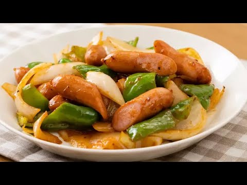 ピーマンとウインナーのケチャップ炒め