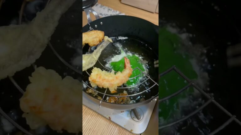 家で天ぷら　シソ天