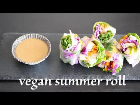 【vegan】野菜いっぱいヘルシー生春巻き☆Summer roll