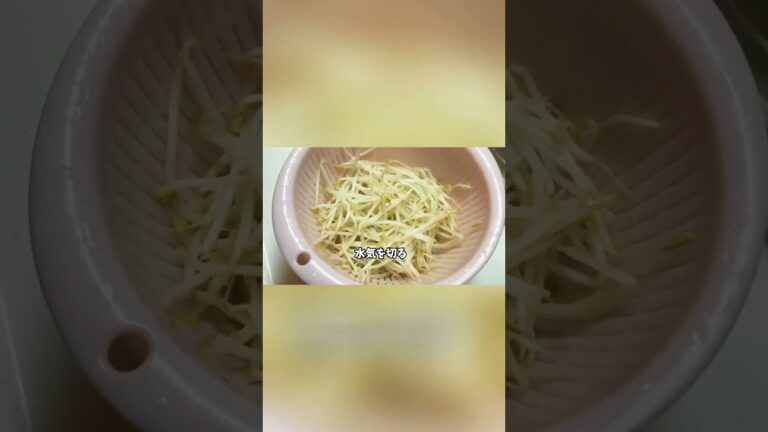 【1分料理】韓国風やみつき無限もやし 節約レシピ