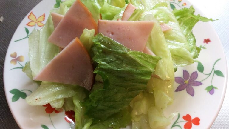 ハムとレタスのマリネ
