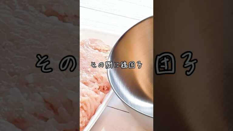 【ヘルシー簡単おいしい】白菜ときのこ、鶏団子と春雨の中華スープ　#shorts #料理 #簡単