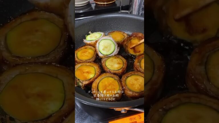 がぶりっと食べたい！！丸ごとズッキーニの肉巻き弁当🎵#キキ弁 #料理 #旦那弁当 #food #お弁当 #bento