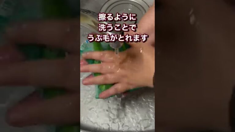 ずぼらでできる！オクラのうぶ毛の取り方【簡単レシピ】#shorts