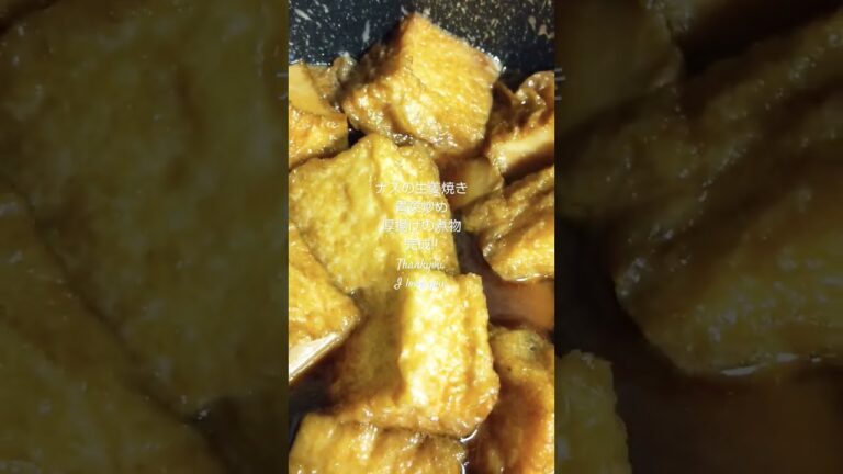 ナスの生姜焼き。青菜炒め。厚揚げの煮物。よんちゃんねる!