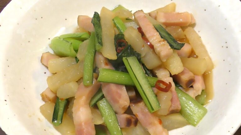 【和食】大根とベーコンのいり煮をつくります【料理】
