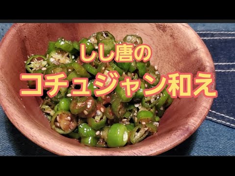 【超簡単】生でいただく！しし唐のコチュジャン和え作り方