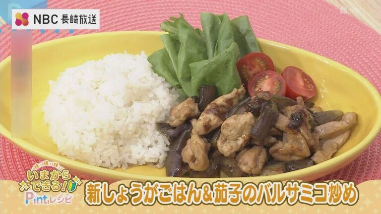 いまからできるPintレシピ「新しょうがごはん＆茄子のバルサミコ炒め」