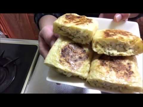 油揚げレシピ　豆腐とツナの油揚げ詰めときゅうりとツナのポン酢炒め