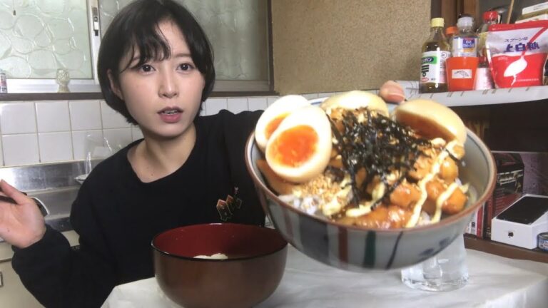 照り焼きチキン丼～煮卵添え～を作って食べる【簡単レシピ】