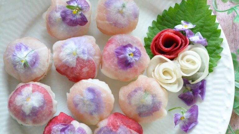 エディブルフラワーを使った簡単でかわいい！手まり寿司（シュフワンチャンネル）