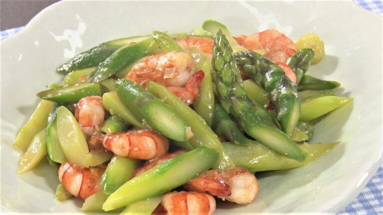 アスパラとえびの塩炒め【キチキチキッチン】