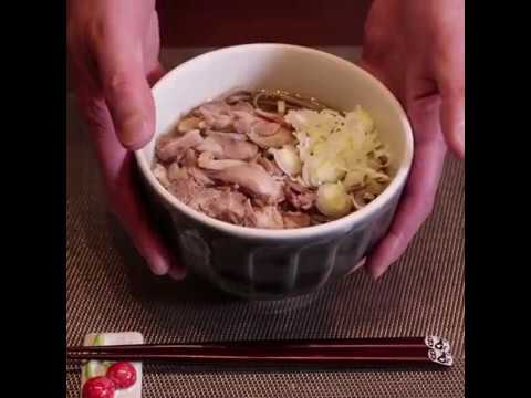 そば処かつら「冷たい肉そば」の作り方 / How to make cold meat soba