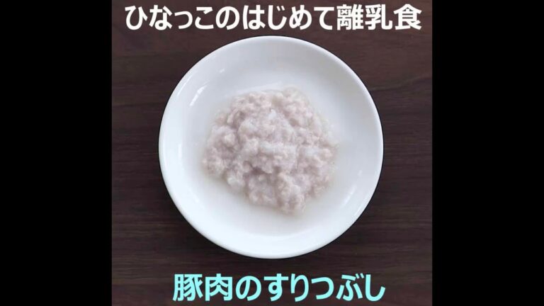 【ひなっこの初めて離乳食】豚肉