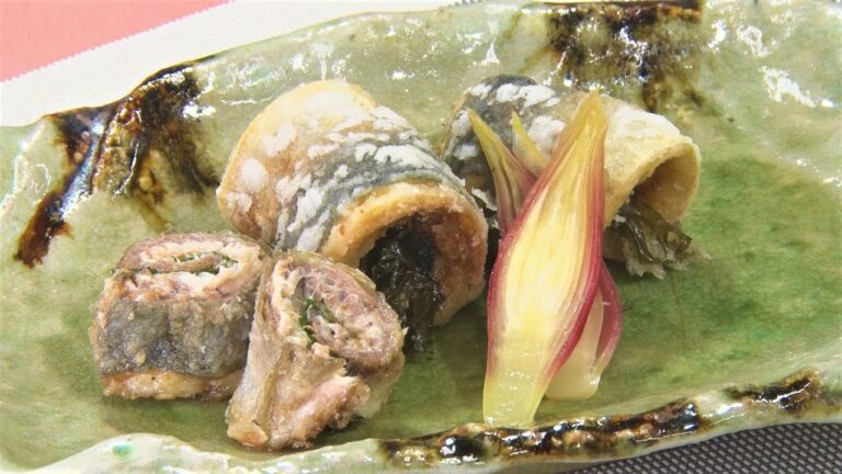 鯵の梅しそ巻き揚げ【キチキチキッチン】