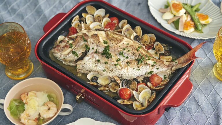 煮込むだけ！鯛の丸ごとアクアパッツァ