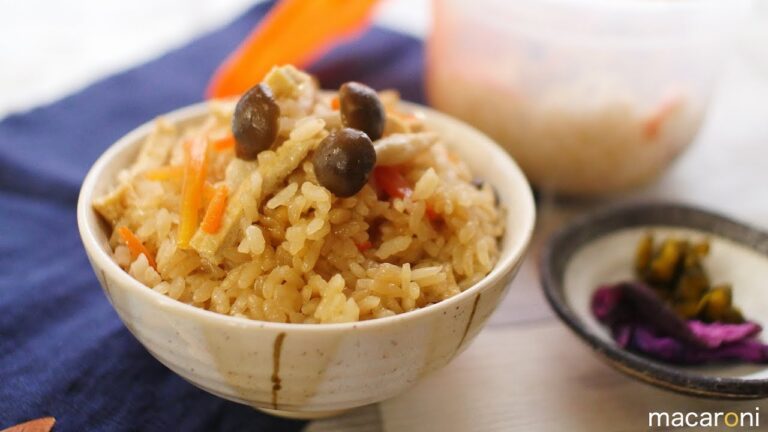 レンジで簡単一合分！ おひとりさま 炊き込み ご飯 のレシピ 作り方