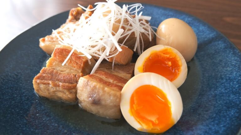 失敗しない！電気圧力鍋でやわらかホロホロ『角煮』と『半熟味玉』の作り方|Sweet and tender simmered pork|seasoned soft-boiled egg# shorts