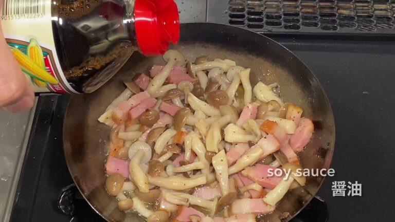 しめじバターベーコン