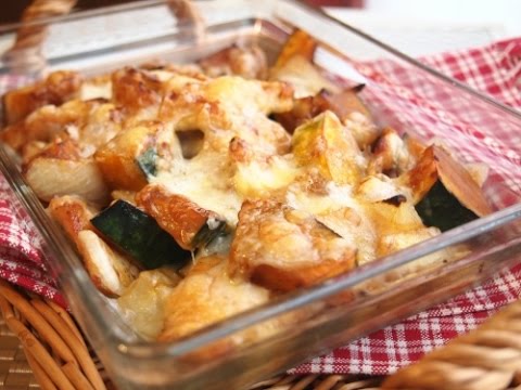 鶏胸肉とカボチャの甘辛チーズ焼き