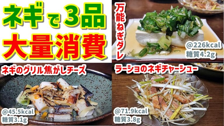 豊作で安いネギをまるごとたっぷり楽しむ3品【低糖質】ゆる吞みキッチン第120回