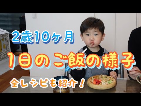 【1日のごはん】2歳10ヶ月の朝昼晩の食事に密着！全レシピ紹介あり【幼児食】
