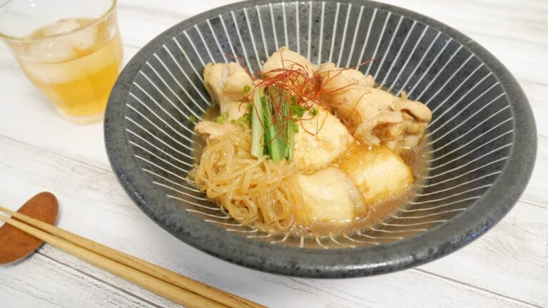 鶏手羽が簡単に柔らかく美味い！【手羽元/簡単煮物】☆鶏と揚げ豆富のさっぱり煮☆