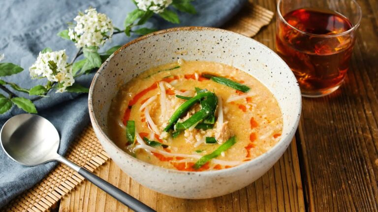 【レンジで簡単！オートミールのクッパ風】野菜たっぷりクッパ風スープ