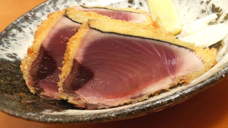 カツオのレアカツの作り方（Fried bonito）