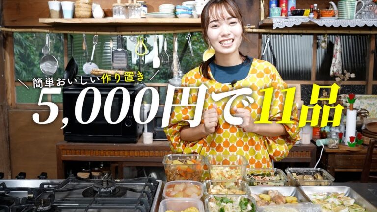 5000円で11品作り置き🍳安くて美味しいおかずを一気に調理します【古民家キッチン】