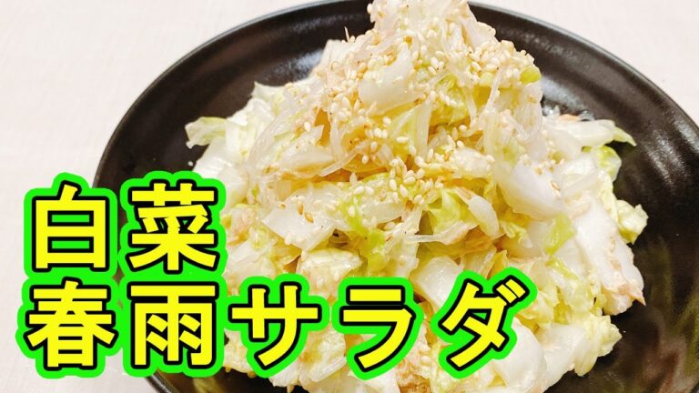 【白菜消費】簡単白菜レシピ！無限に食べられるツナと春雨を使ったやみつき白菜サラダの作り方！