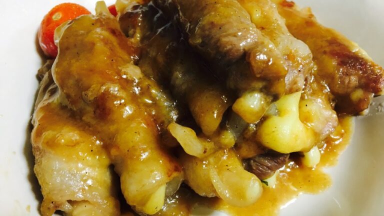 【豚肉で大葉とチーズ巻いたやつ。】【料理】【動画】
