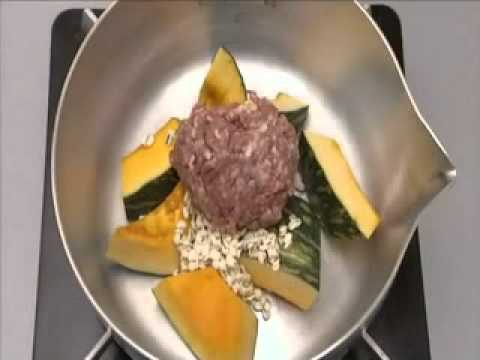 高血糖予防／美容料理◆かぼちゃの満腹煮物（ひき肉・押し麦入り）
