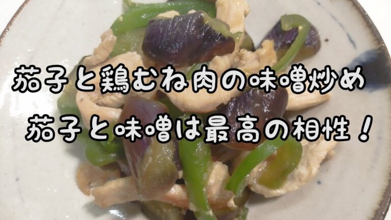 【簡単料理】#122 　茄子と鶏むね肉の味噌炒め　ありきたりの材料でも味噌の力で簡単で美味しく!!