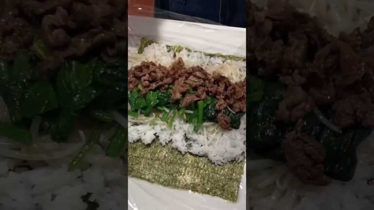ある材料で焼肉海苔巻き #晩ごはん #おうちごはん #パート主婦