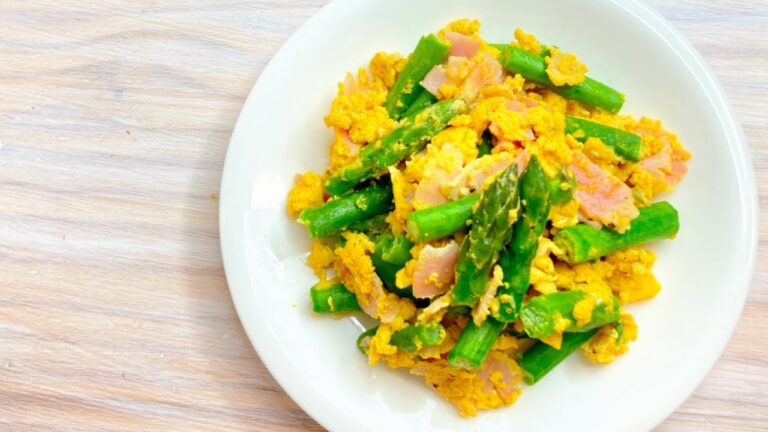 レンジで簡単！アスパラたまご #shorts