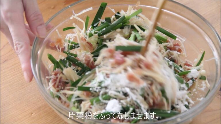 【葉酸レシピ】ニラとエノキたっぷりの豚入り春巻き