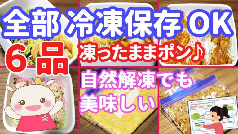 【冷凍保存6品紹介】冷凍したままお弁当にポン!と入れるだけ!#213